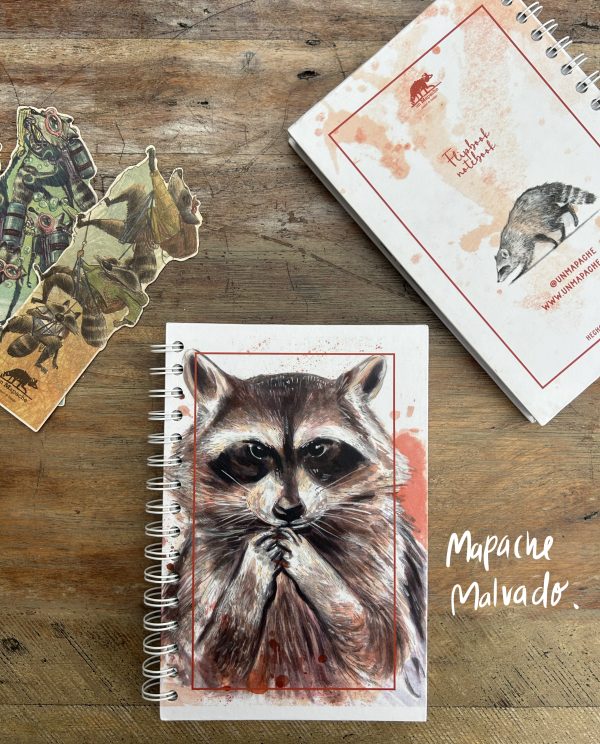 CUADERNO ARGOLLADO MAPACHE MALVADO